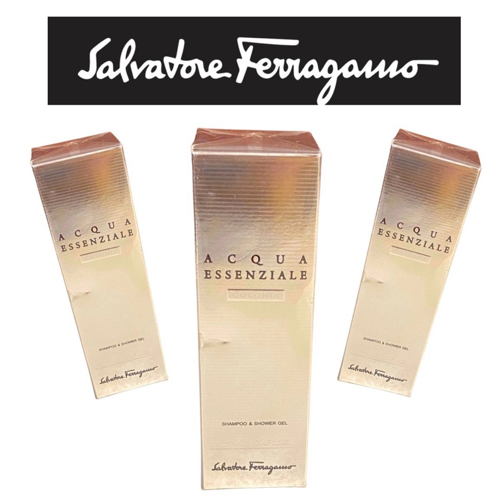 SALVATORE FERRAGAMO Acqua Essenziale Colonia Shampoo & Shower Gel, NIB